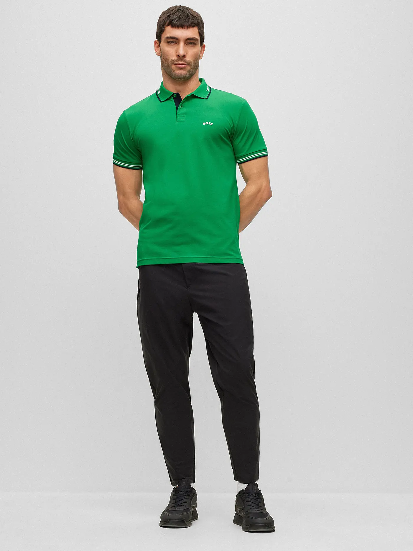 BOSS | Poloshirt Slim Fit Paul Curved | grün